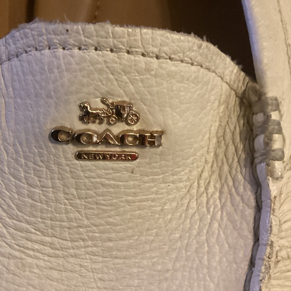 Coach White Leather Flats - Picture 2 of 6